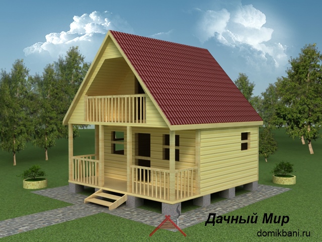 Баня под усадку 6 на 6