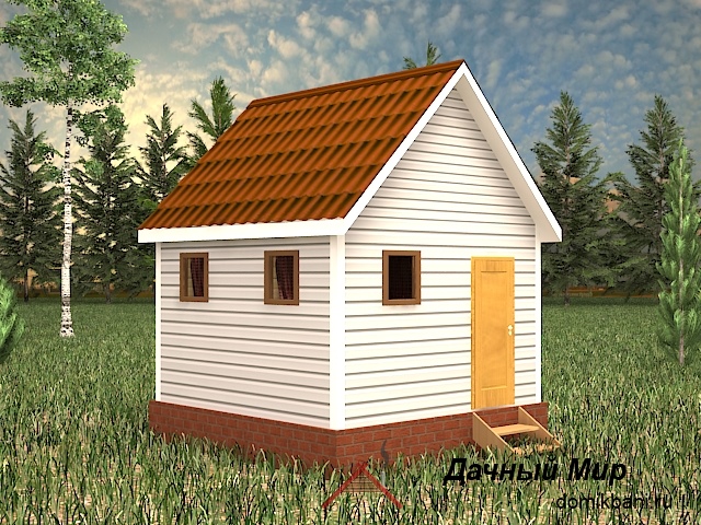 Каркасная баня 4х4 - проект каркасной бани 4х4