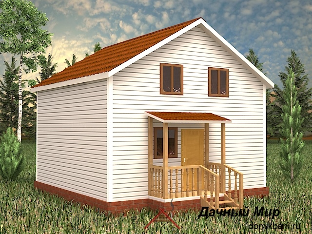 Каркасно-щитовой дом 6х7