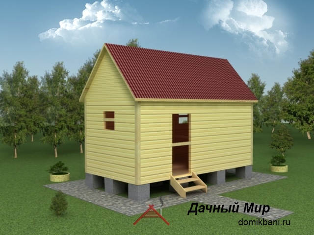 Сруб бани 3х6, проект, цена, планировка, фото