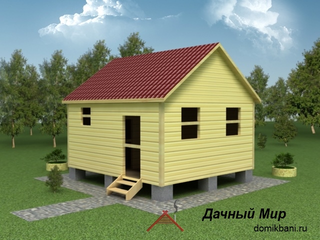 Сруб бани 5х5, проект, планировка, цена