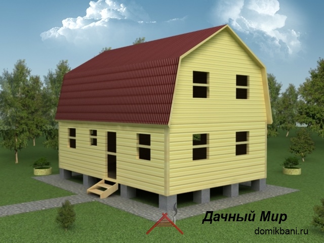 Сруб дома 6х9, проект, планировка, цена сруба