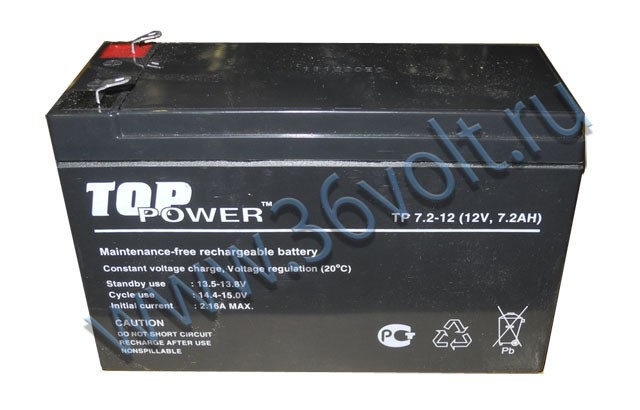 Аккумулятор TOP POWER TP 7,2-12