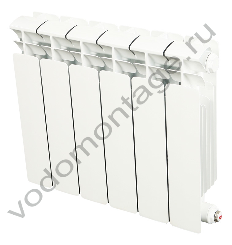 Радиатор биметаллический секционный Rifar Monolit Ventil 350 (14 секций) - купить по низкой цене в Москве. Оборудование для отопления в наличии, скидки на монтаж и установку. Фото, описание, характеристики, стоимость, подбор и доставка оборудования